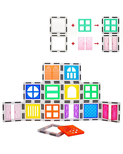 PicassoTiles 30 Piece Window and Door Clip on Set