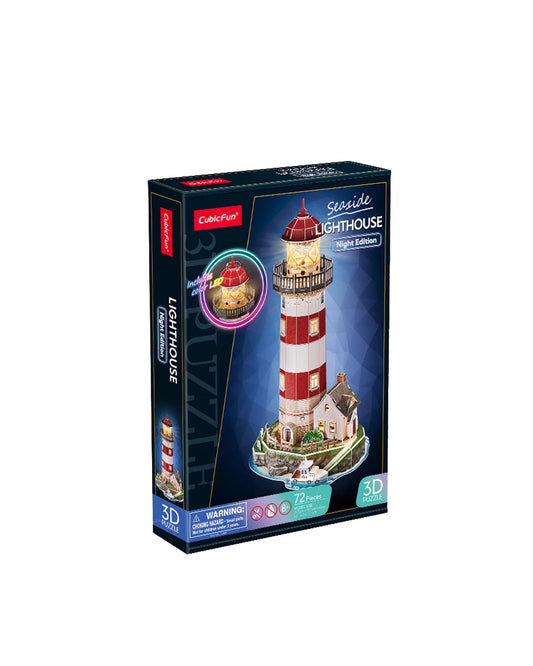 CubicFun 72pc Lighthouse 3D Puzzle Kids Toy Interactive Construction