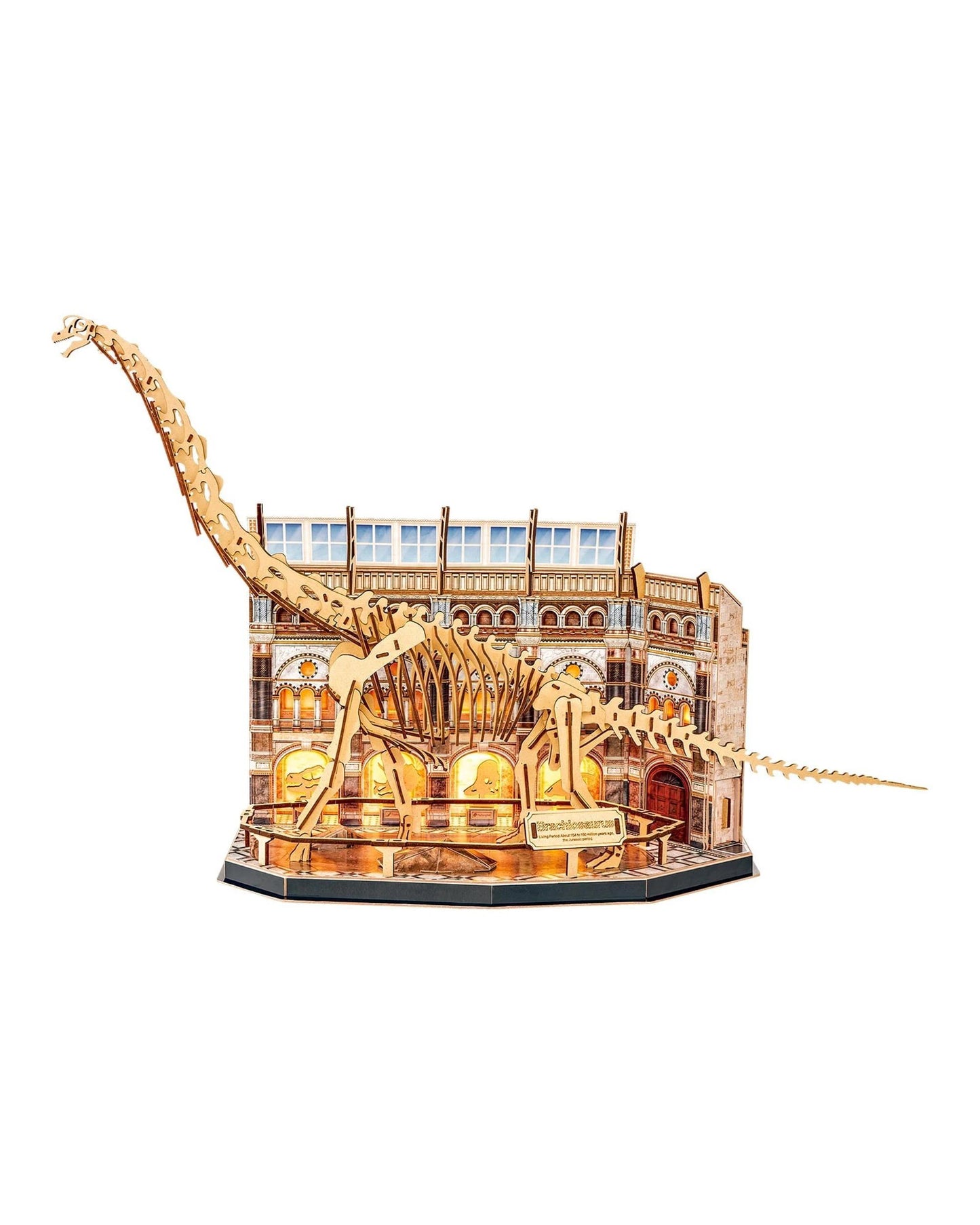 CubicFun LED Natural Museum Brachiosaurus 216 Piece 3D Puzzle Model Kit