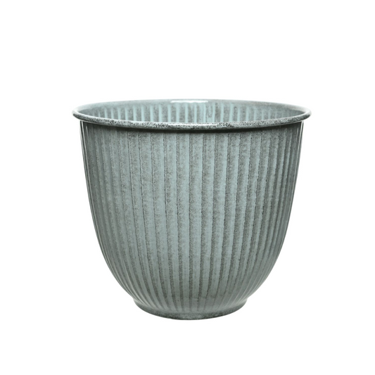 Kaemingk — Glazed Iron Outdoor Planter Grey · Medium 1