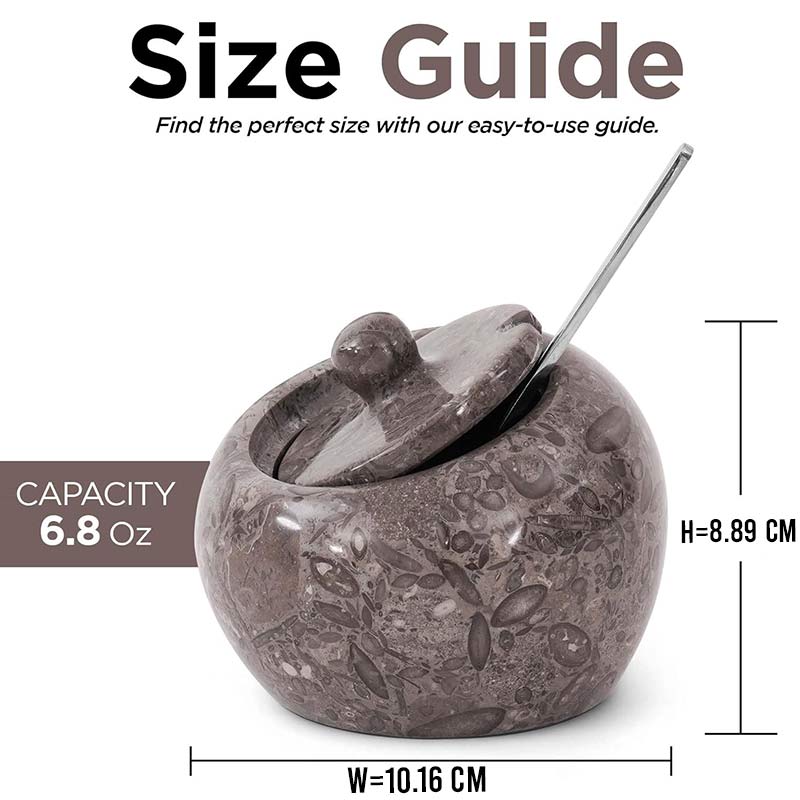 Marble Salt Pig with Lid - Big