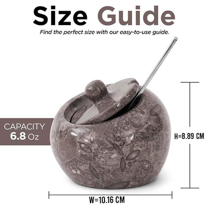 Marble Salt Pig with Lid - Big