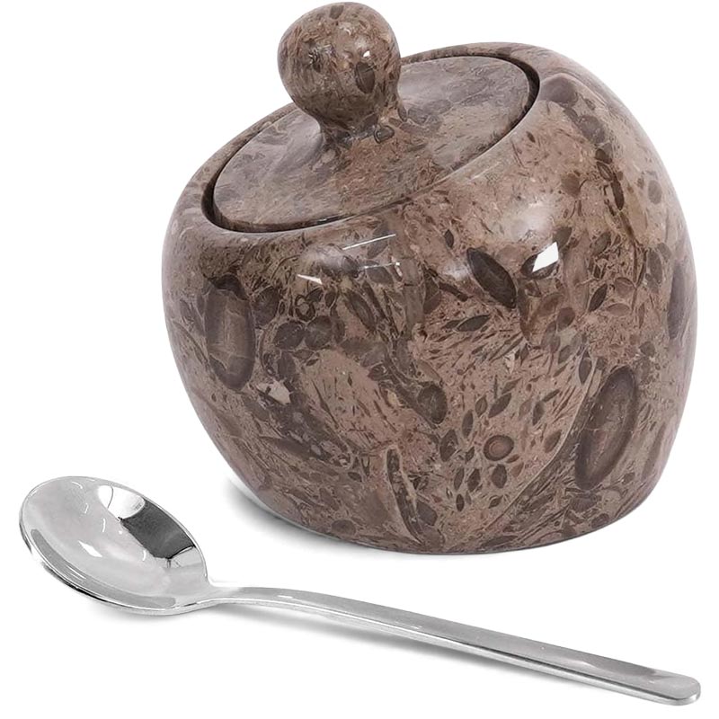 Marble Salt Pig with Lid - Small
