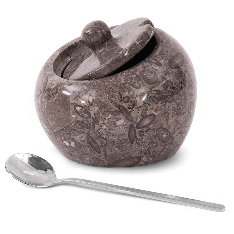 Marble Salt Pig with Lid - Big