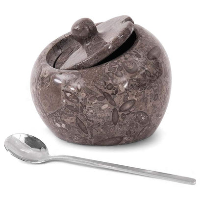 Marble Salt Pig with Lid - Big