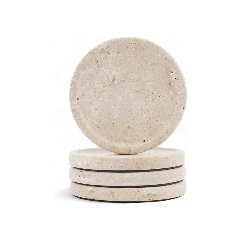 Marble Coaster Plates - Depth Design - Set of 4