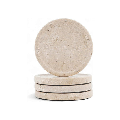 Marble Coaster Plates - Depth Design - Set of 4