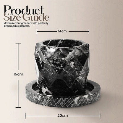 Marble Planter Pineapple Design - 15cm