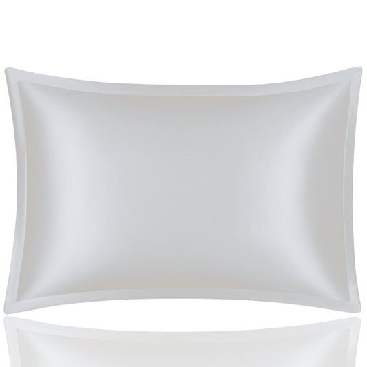Anyhouz Pillowcase 50x90cm White Pure Real Silk For Comfortable And Relaxing Home Bed