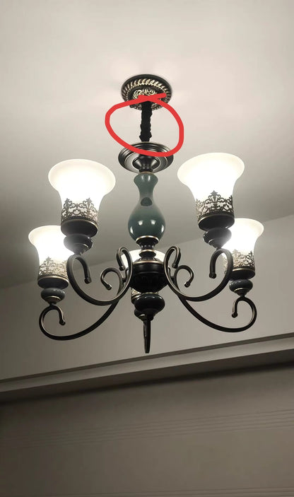 Customer install — European Vintage Flush Mount Chandelier