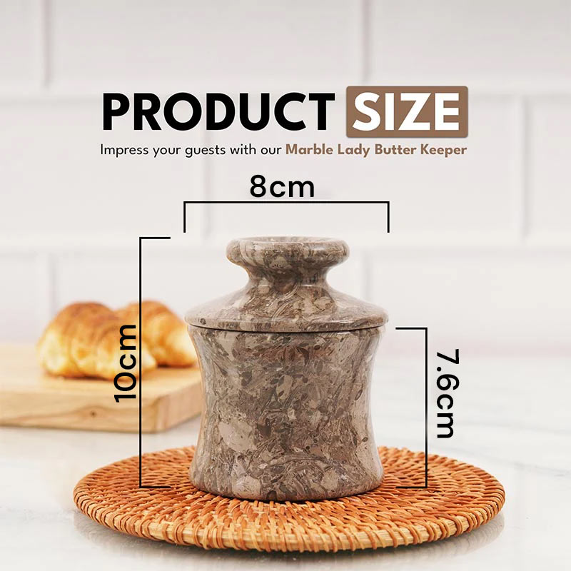 Marble Butter Crock - Curve