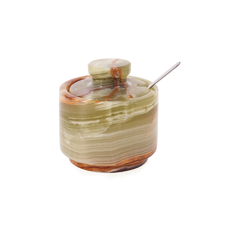 Marble Salt Cellar with Spoon