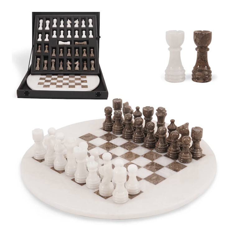 38 cm Round Chess Set