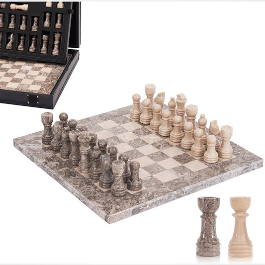 Marble Chess Set 25cm – Oceanic & Verona