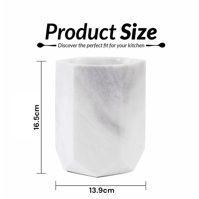Marble Hexagon Utensil Holder