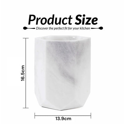 Marble Hexagon Utensil Holder