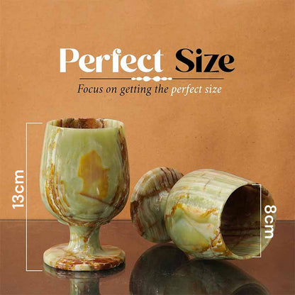 Marble Wine Glasses - Set of 2