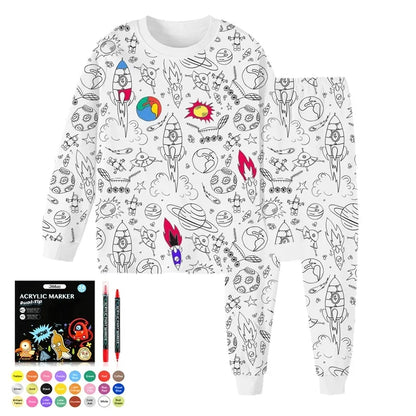 ScribbleDreams™ Sketch Colorful Children's Pajama Set