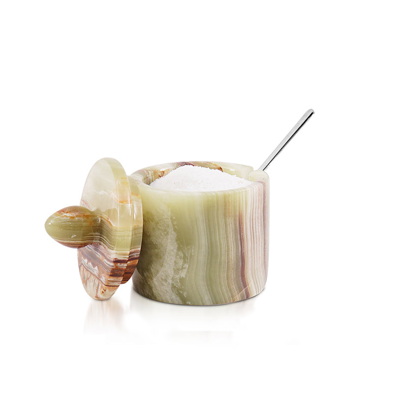 Marble Single Salt Cellar with Spoon