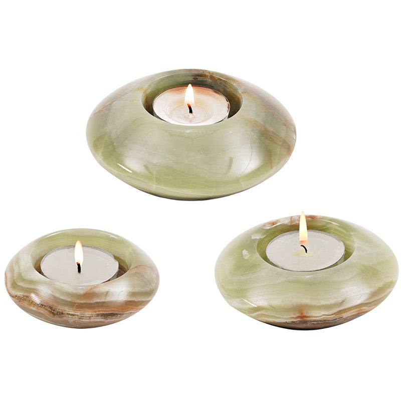 Marble Contour Tealight Candle Holder - Set of 3