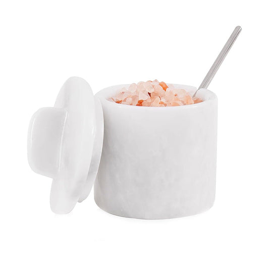 Marble Single Salt Cellar with Spoon