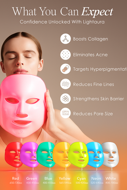 ✨ LumiLux™ 7-Colour LED Therapy Face Mask