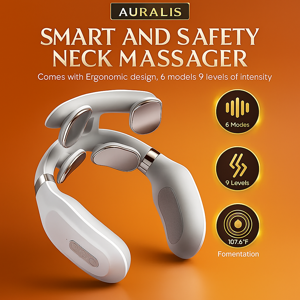 AURALIS™ MagicRelief 2.0 – Premium Electric Neck & Shoulder Massager