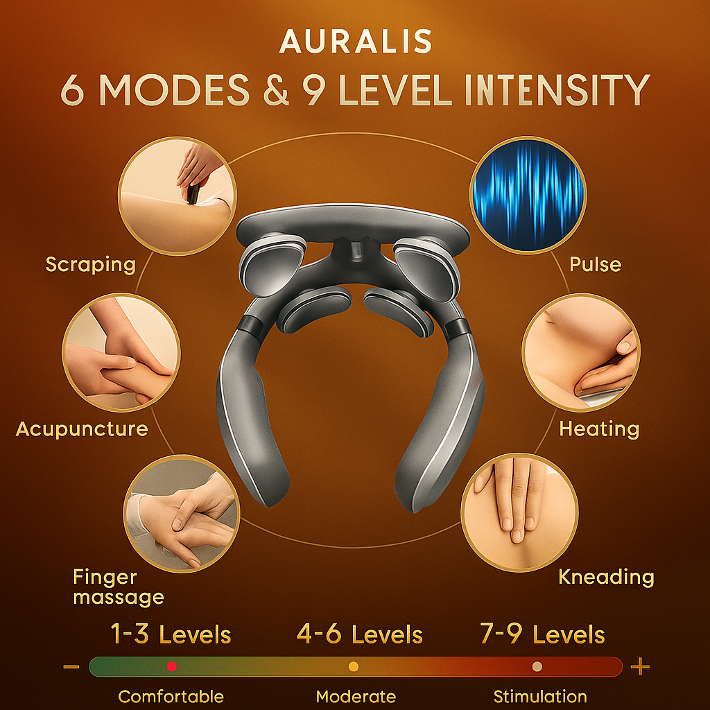 AURALIS™ MagicRelief 2.0 – Premium Electric Neck & Shoulder Massager