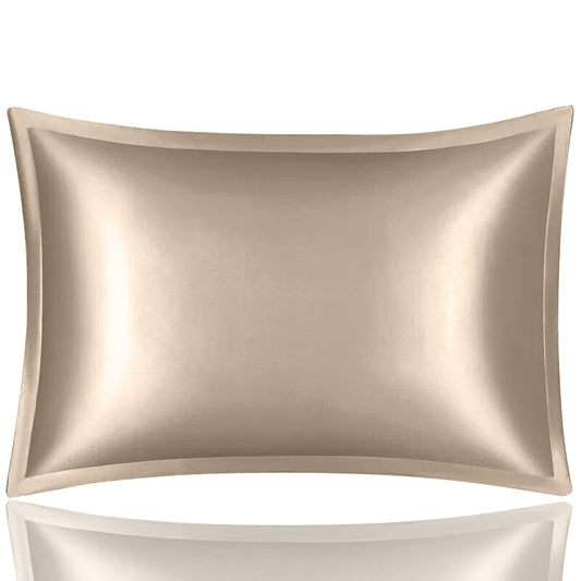 Anyhouz Pillowcase 51x66cm Gold Pure Real Silk For Comfortable And Relaxing Home Bed