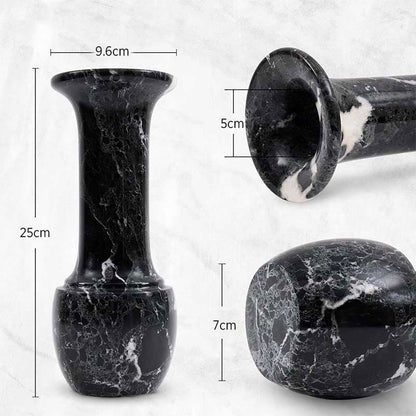 Marble Long Neck Vase - 25cm