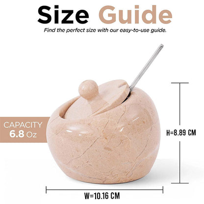 Marble Salt Pig with Lid - Big