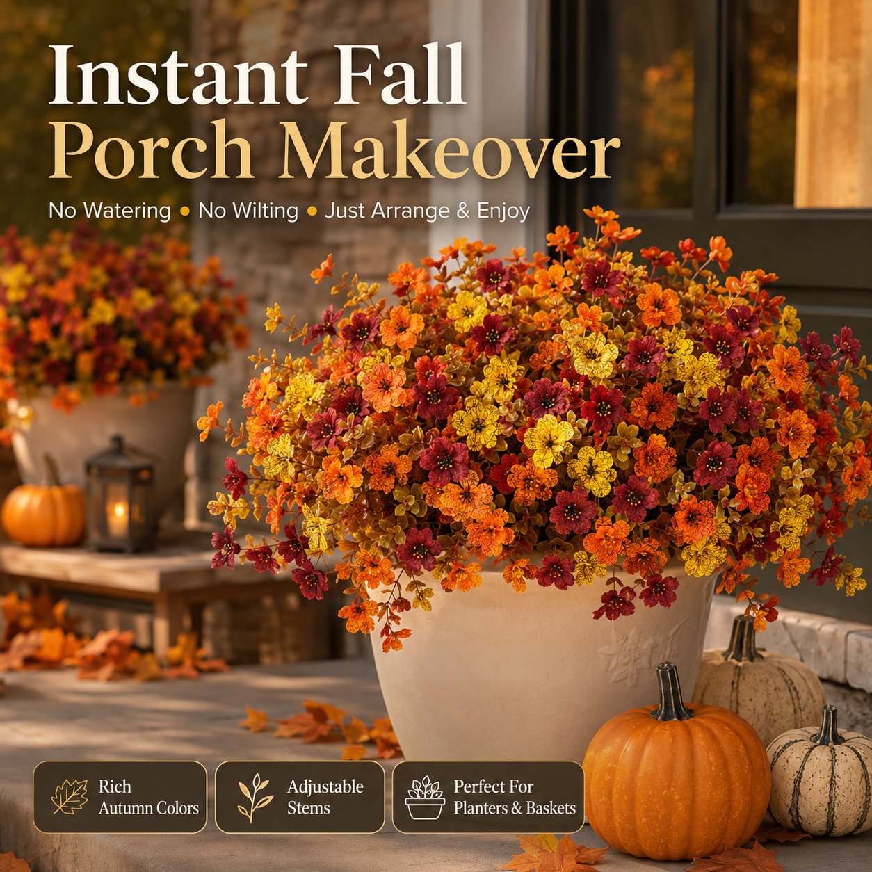 Halloween Black Cat & Pumpkin Beaded Bracelet Gift Set 4