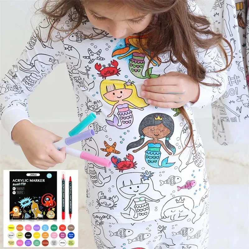 ScribbleDreams™ Sketch Colorful Children's Pajama Set