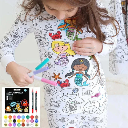 ScribbleDreams™ Sketch Colorful Children's Pajama Set