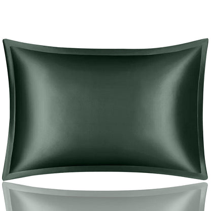 Anyhouz Pillowcase 51x66cm Green Pure Real Silk For Comfortable And Relaxing Home Bed