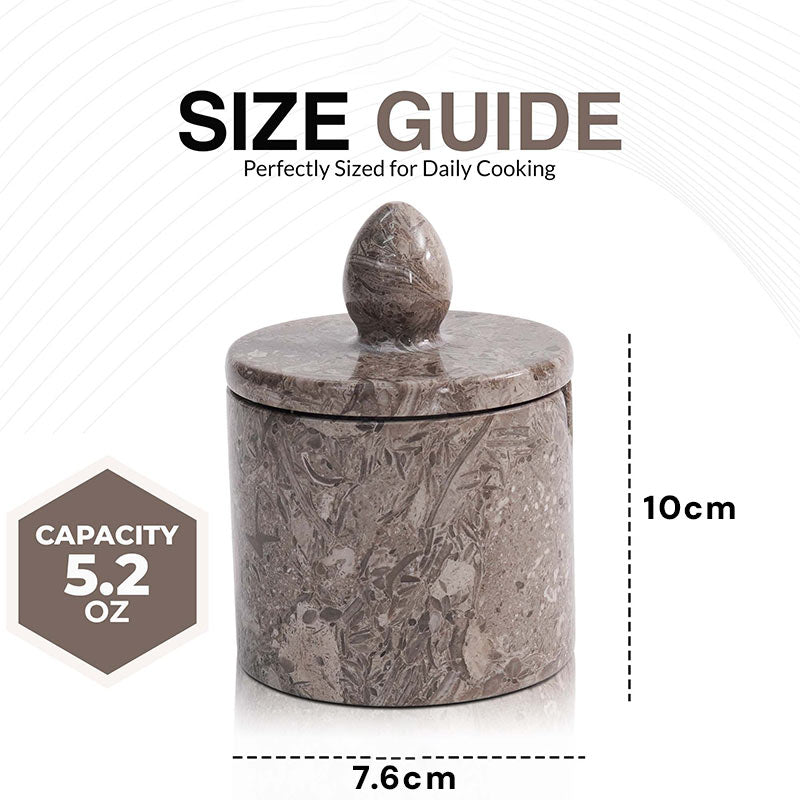 Marble Single Salt Cellar with Spoon