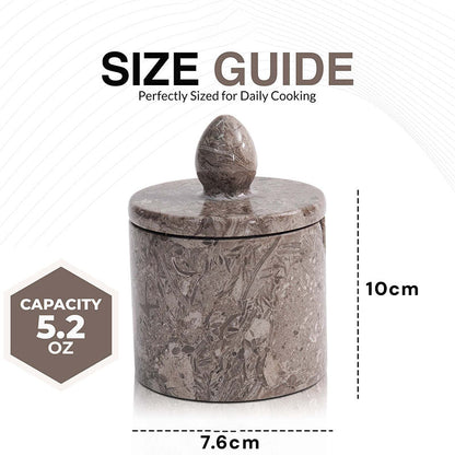 Marble Single Salt Cellar with Spoon