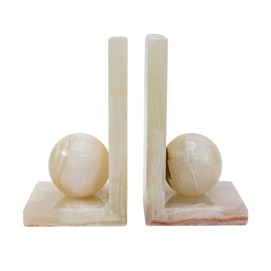 Marble L-Shaped Bookends - Set of 2