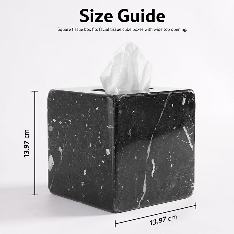 Marble Tissue Box Holder Square