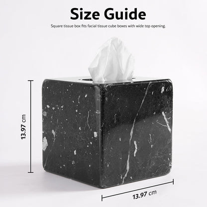 Marble Tissue Box Holder Square