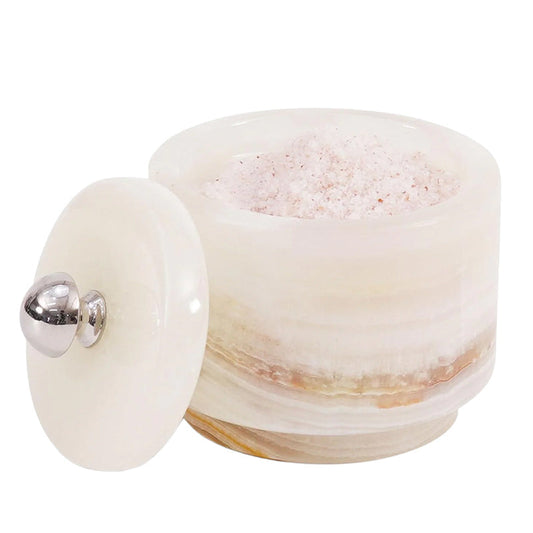 Marble Salt Cellar with Knob