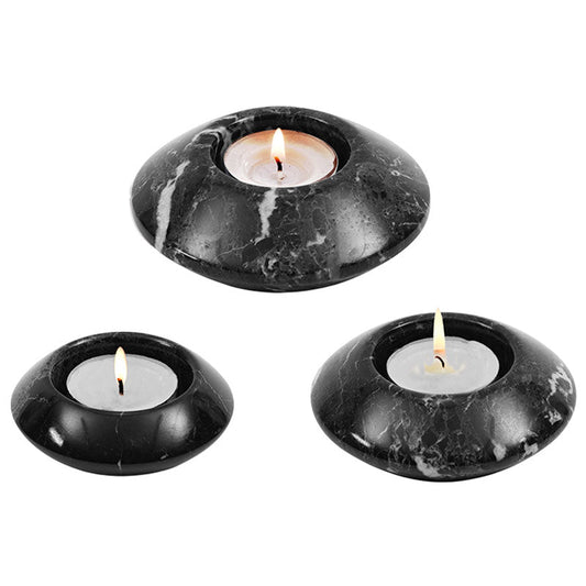 Marble Contour Tealight Candle Holder - Set of 3