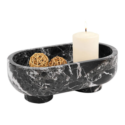 Marble Oval Bowl With Stand