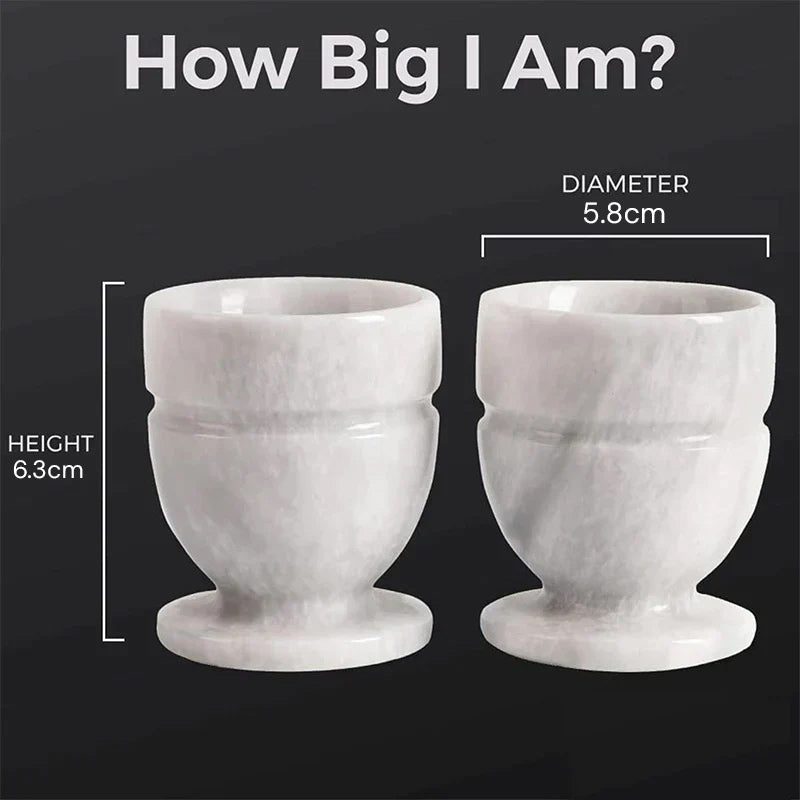 Marble Egg Cups - Set of 2