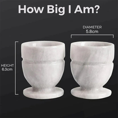Marble Egg Cups - Set of 2