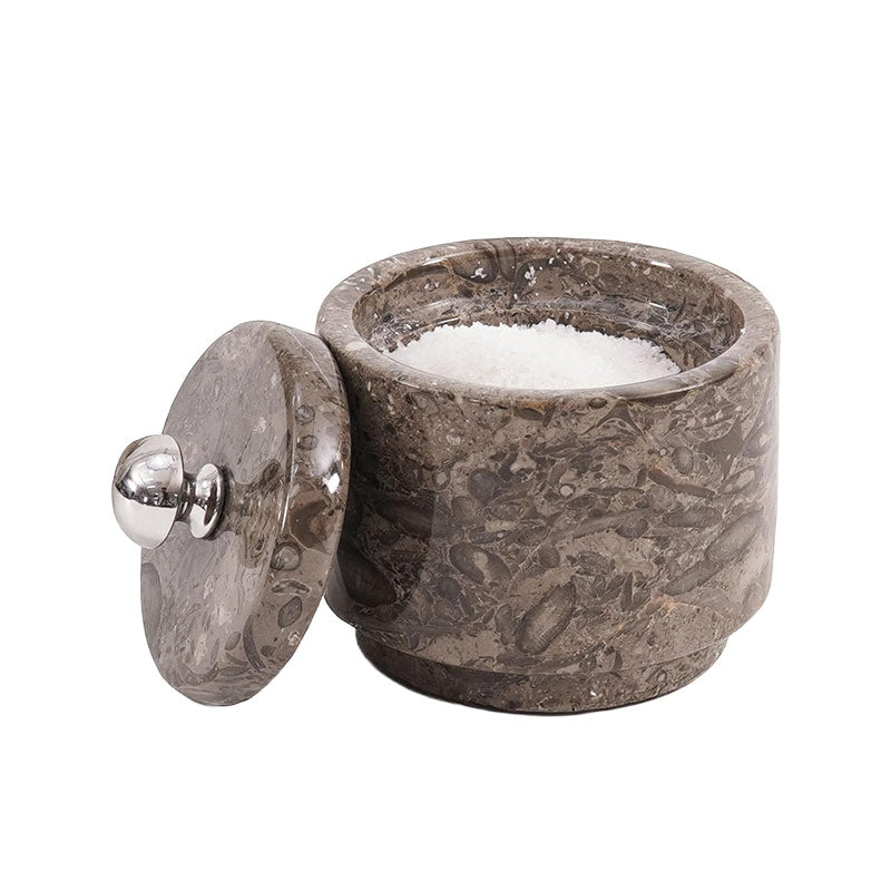 Marble Salt Cellar with Knob