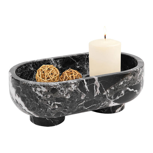 Marble Oval Bowl With Stand