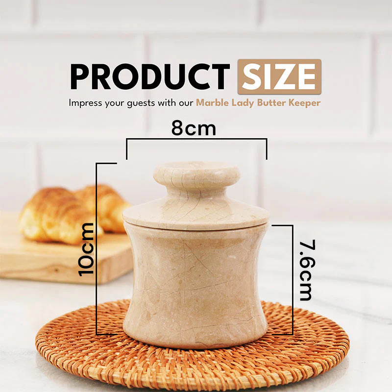 Marble Butter Crock - Curve