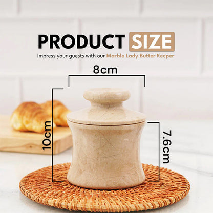 Marble Butter Crock - Curve