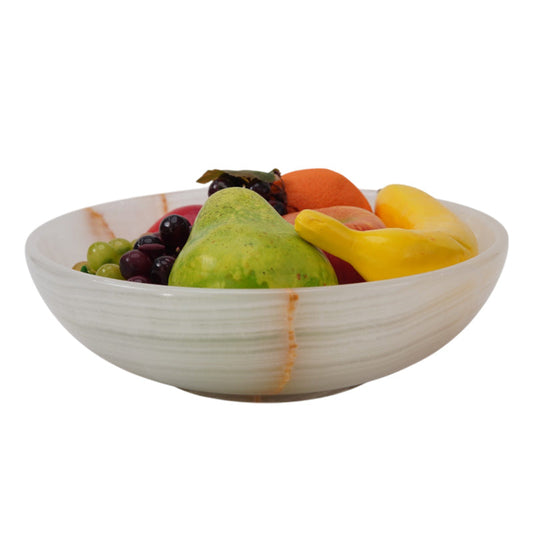 Marble Round Fruit Bowl - 25cm
